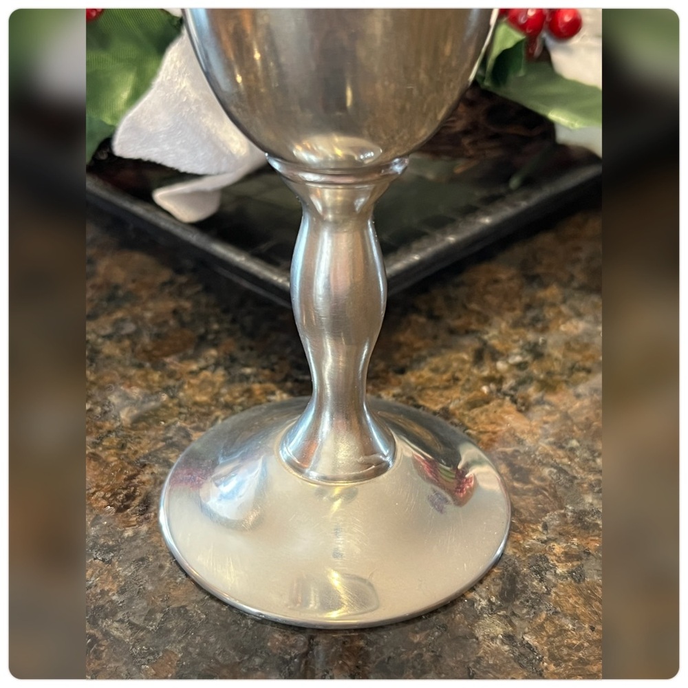 Metawa Holland-Pair Of Real Pewter Cordials-5 1/4”. - Picture 4 of 7